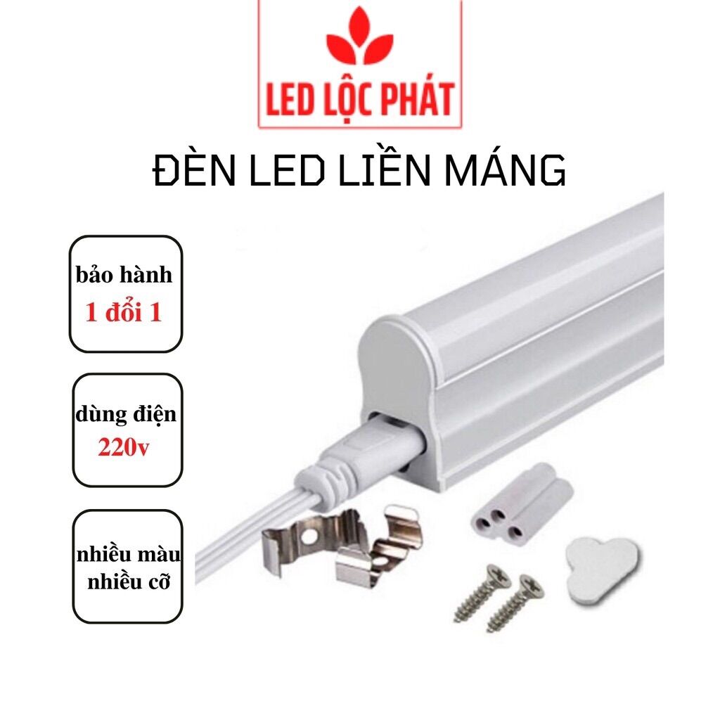 Đèn led t5 t4, led liền máng liền thân 4 tấc 12w