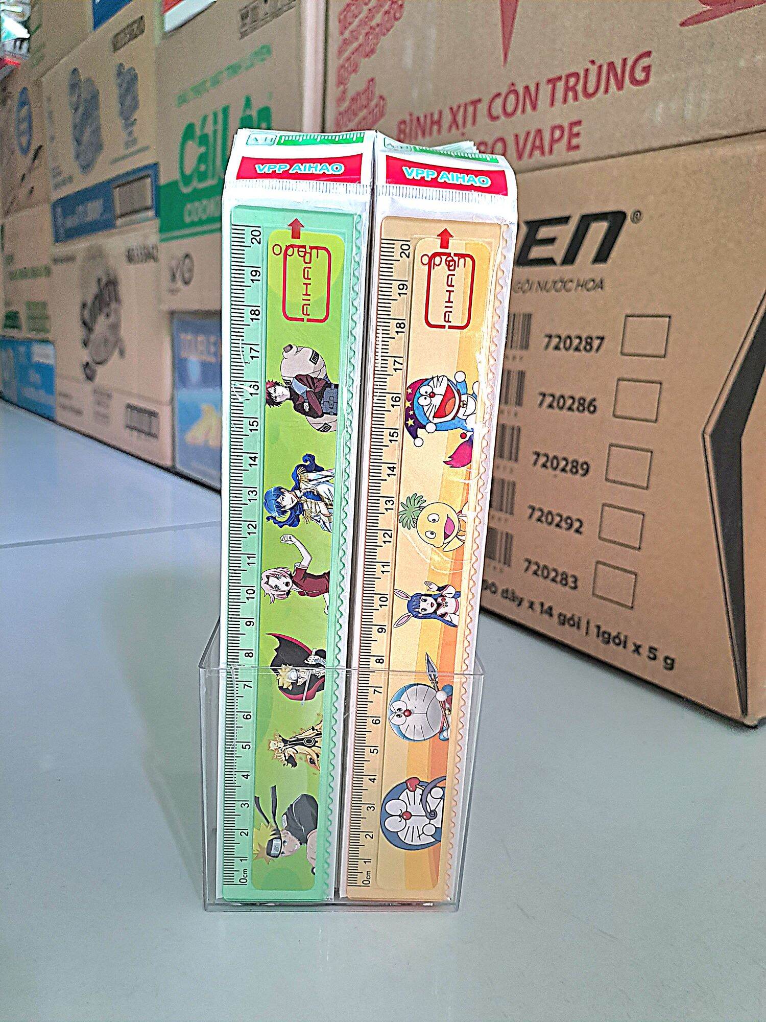 Combo 10 cây thước kẻ nhựa màu 20 cm