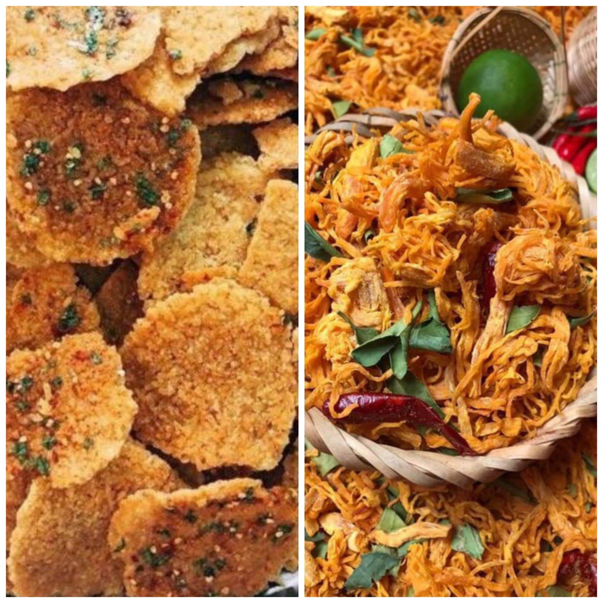 Combo 1kg khô gà lá chanh 1kg cơm cháy bể