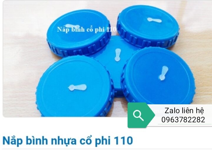 10 nắp phi 110 bình 20l