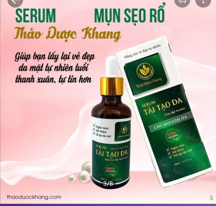 Serum Đánh Bay Sẹo Rỗ Mụn Thâm -Thảo Dược Khang 30ml