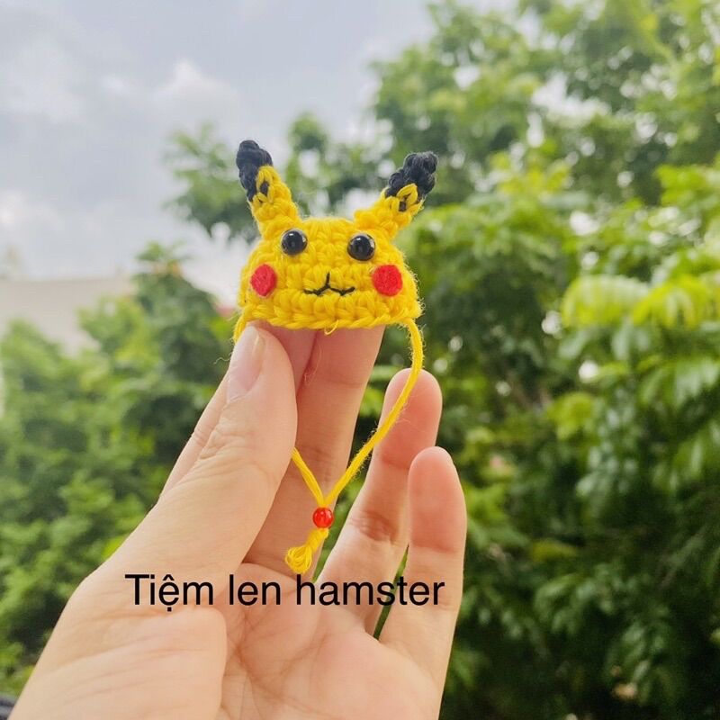 Nón mũ cho hamster mẫu pika chu