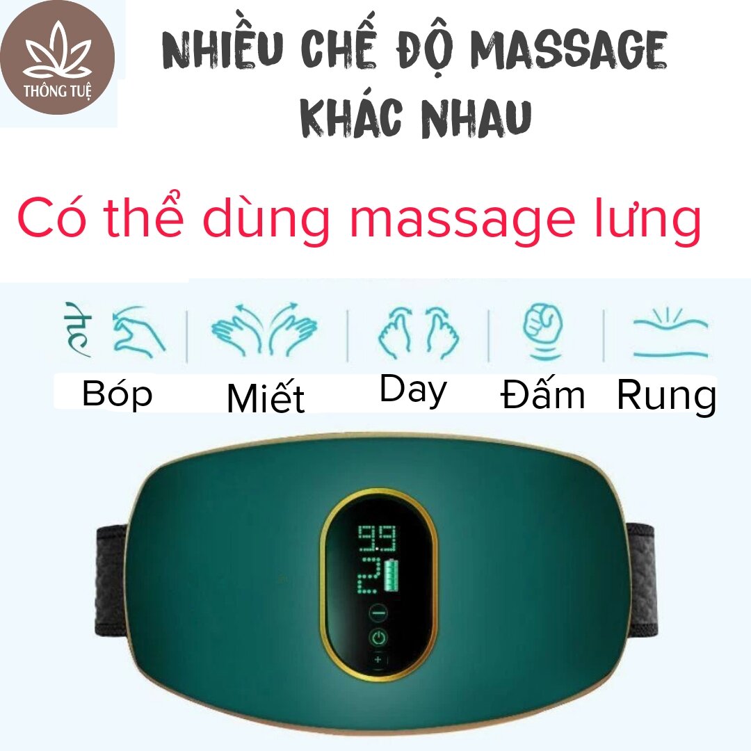 Đai Massage Bụng Lưng - Đai Rung Tiêu Mỡ Bụng Đùi
