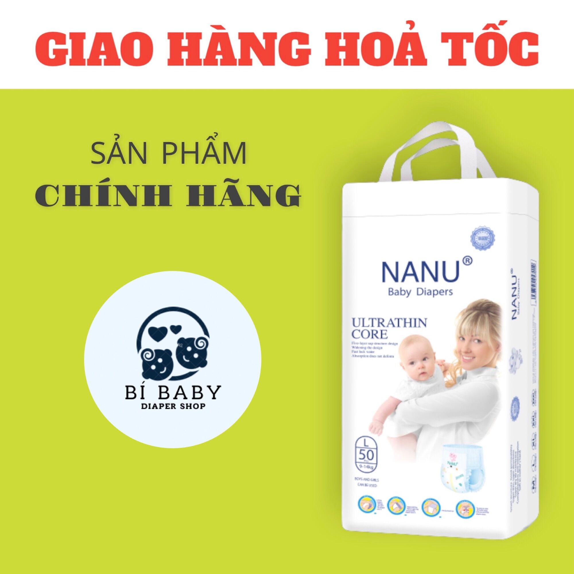 Tã quần/ bỉm quần nanu baby m/l/xl/2xl/3xl