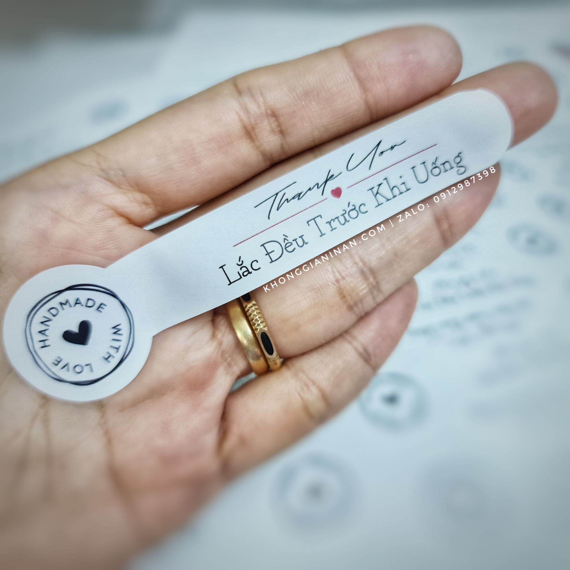 90 Tem Decal Chống Nước Cao Cấp Niêm Phong Trà Sữa - Đồ Ăn Vặt - Nhận In Nội Dung Theo Yêu Cầu