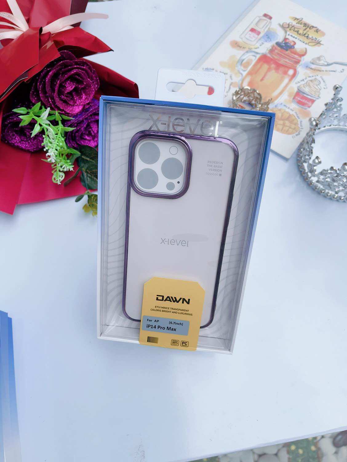 Ốp  x-level cứng lưng trong chống ố vàng cho iphone