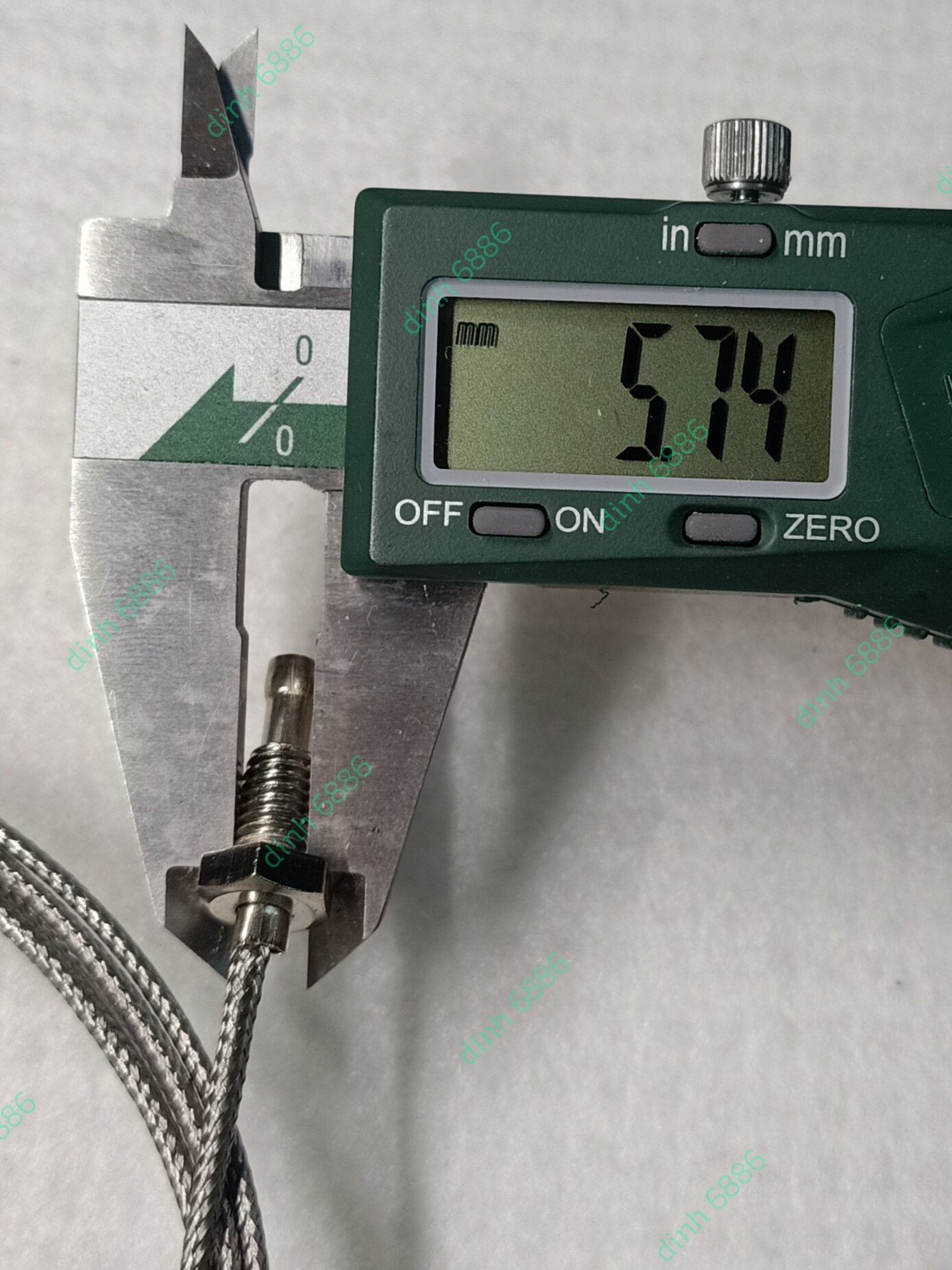 Can nhiệt K, ren M6, 600 độ