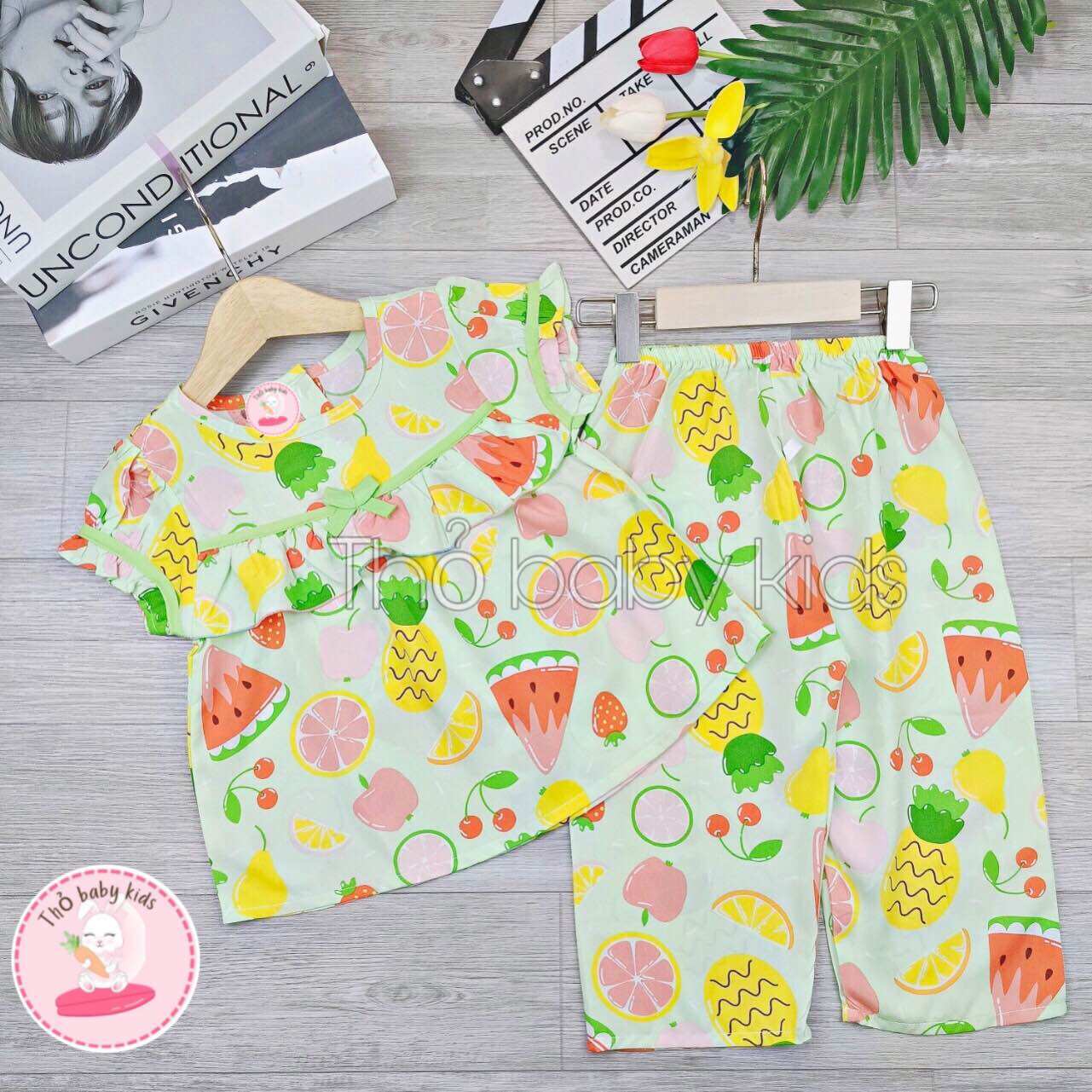 Bộ lanh/tole tay ngắn quần dài bé gái, bộ tole dài bé gái shop thỏ baby kids