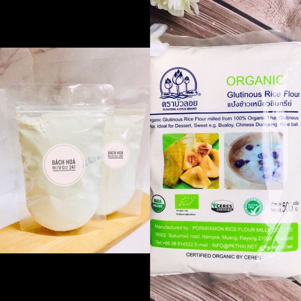 Bột gạo nếp hữu cơ thái lan date 09/2023