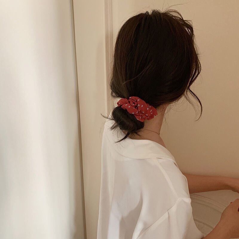 Cột tóc Scrunchies chấm bi tiểu thư Meily Store