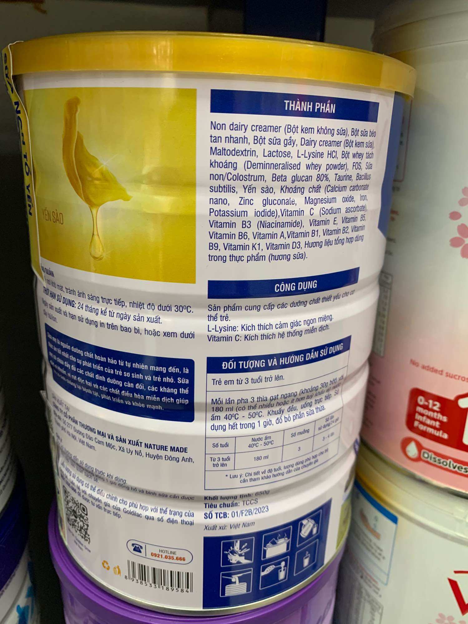 Sữa non Goldilac Grow 650g date mới