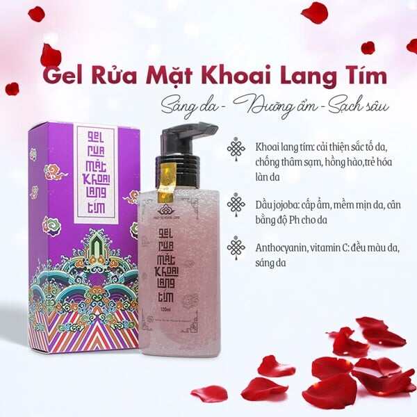 Gel rửa mặt khoai lang tím _Phấn Nụ Hoàng Cung