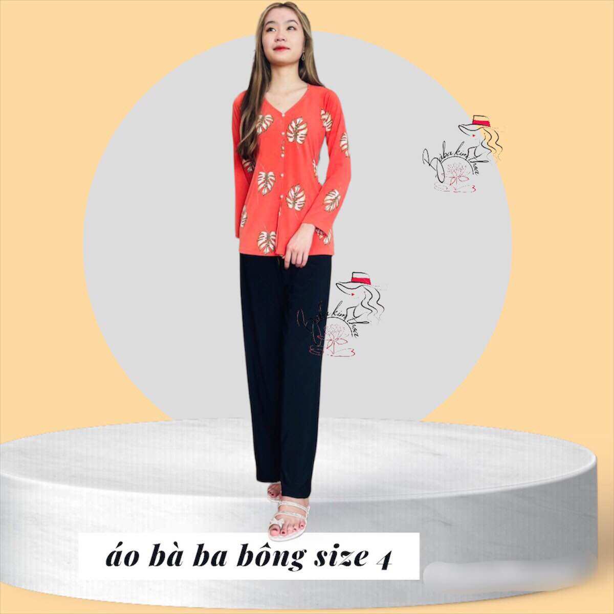Áo bà ba bông may sẵn (từ 40-70kg )(áo ko kèm quần)