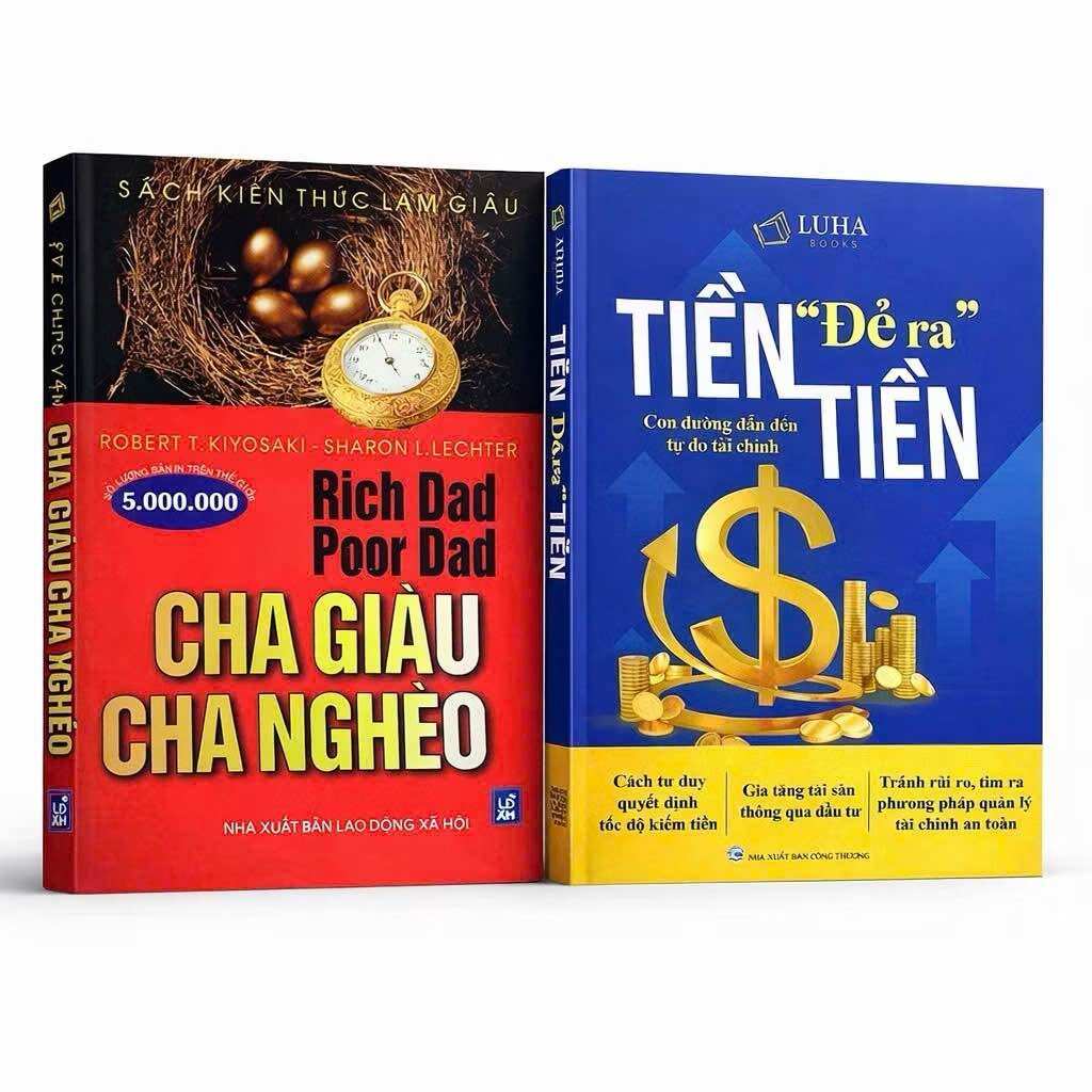 Combo 2 quyển Cha giàu cha nghèo + Tiền đẻ ra tiền