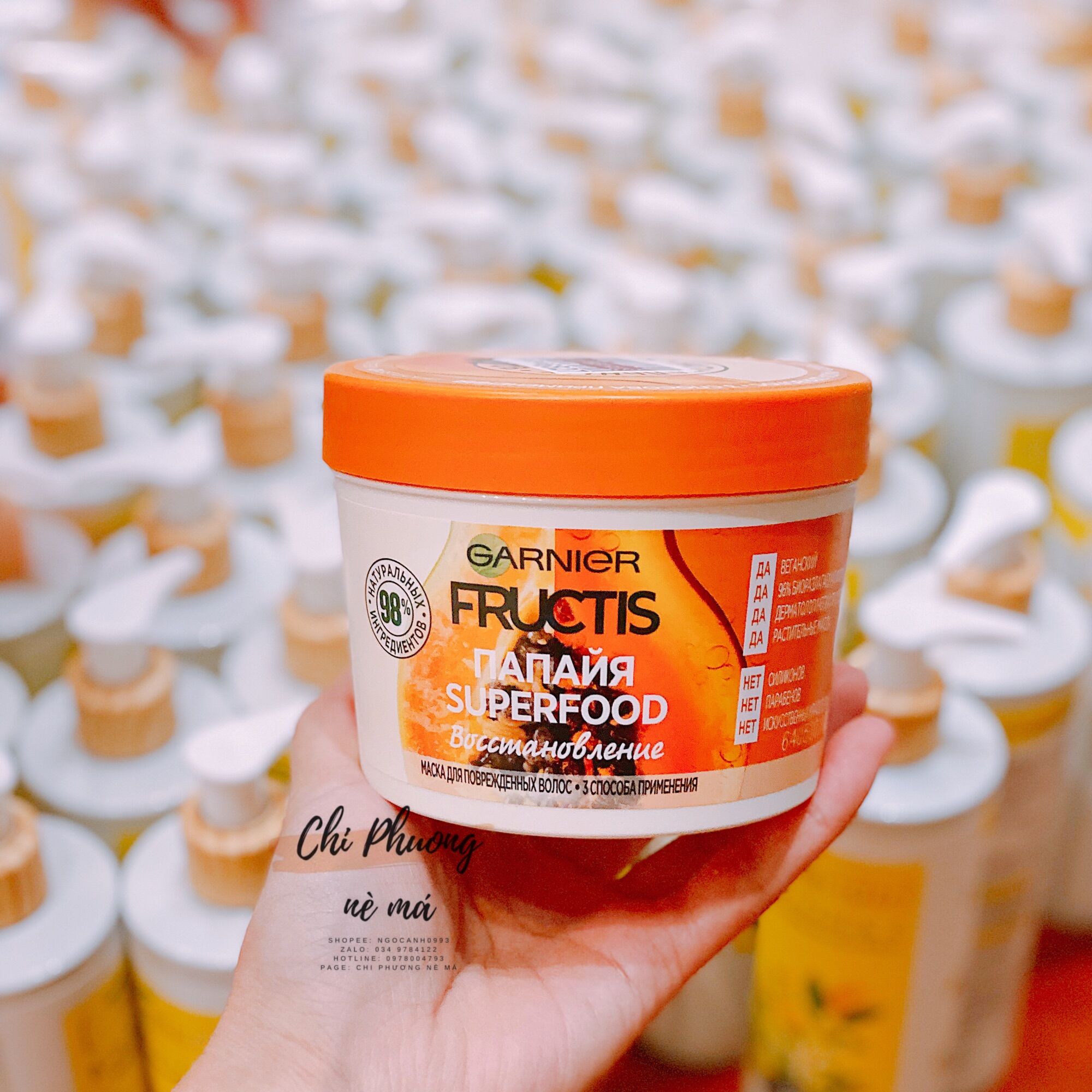 Ủ TÓC GARNIER FRUCTIS SUPERFOOD 390ML (BILL NGA)