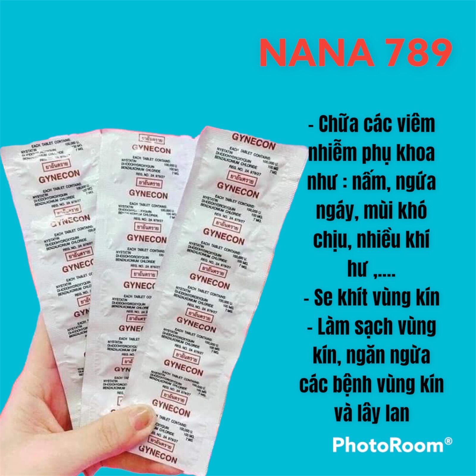 Vỹ 5 Viên Đặt Phụ Khoa Gynecon Thái Lan Giảm Viêm Mùi Hôi Khí Hư Huyết Trắng Hiệu Quả