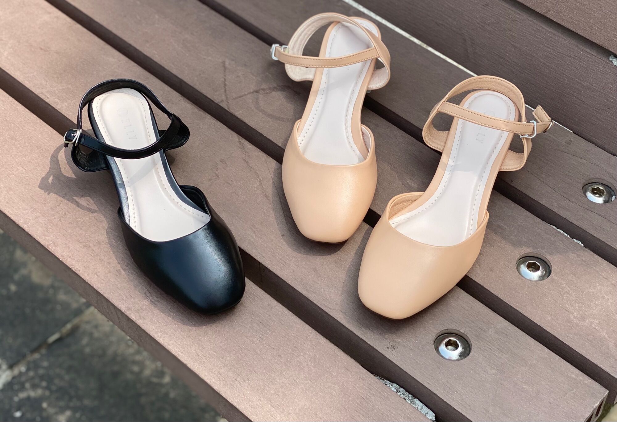 Giày sandal 3 phân mũi vuông Anna phối quai mảnh _A022Sd