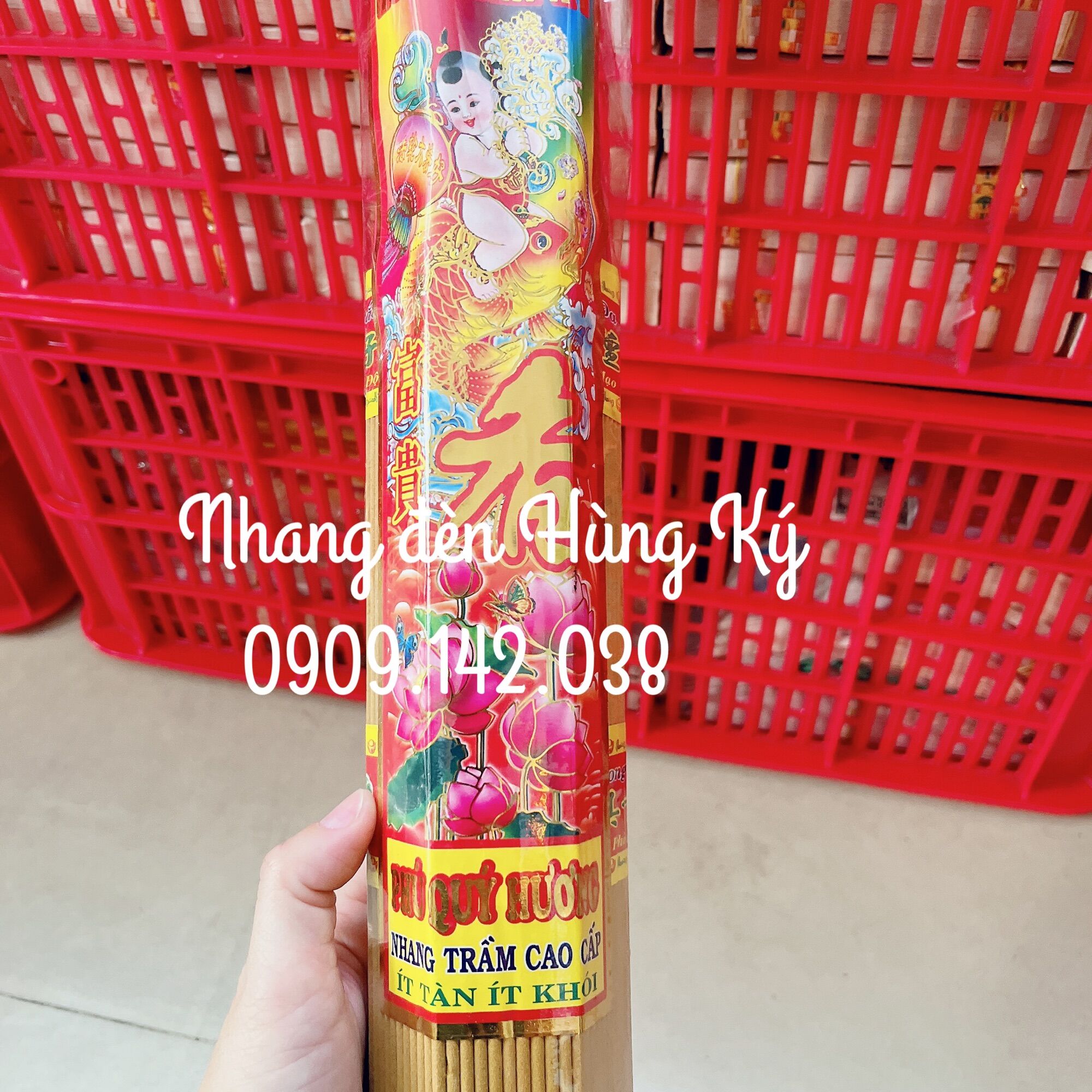 Nhang trầm phú quý hương chiếc 4 tấc