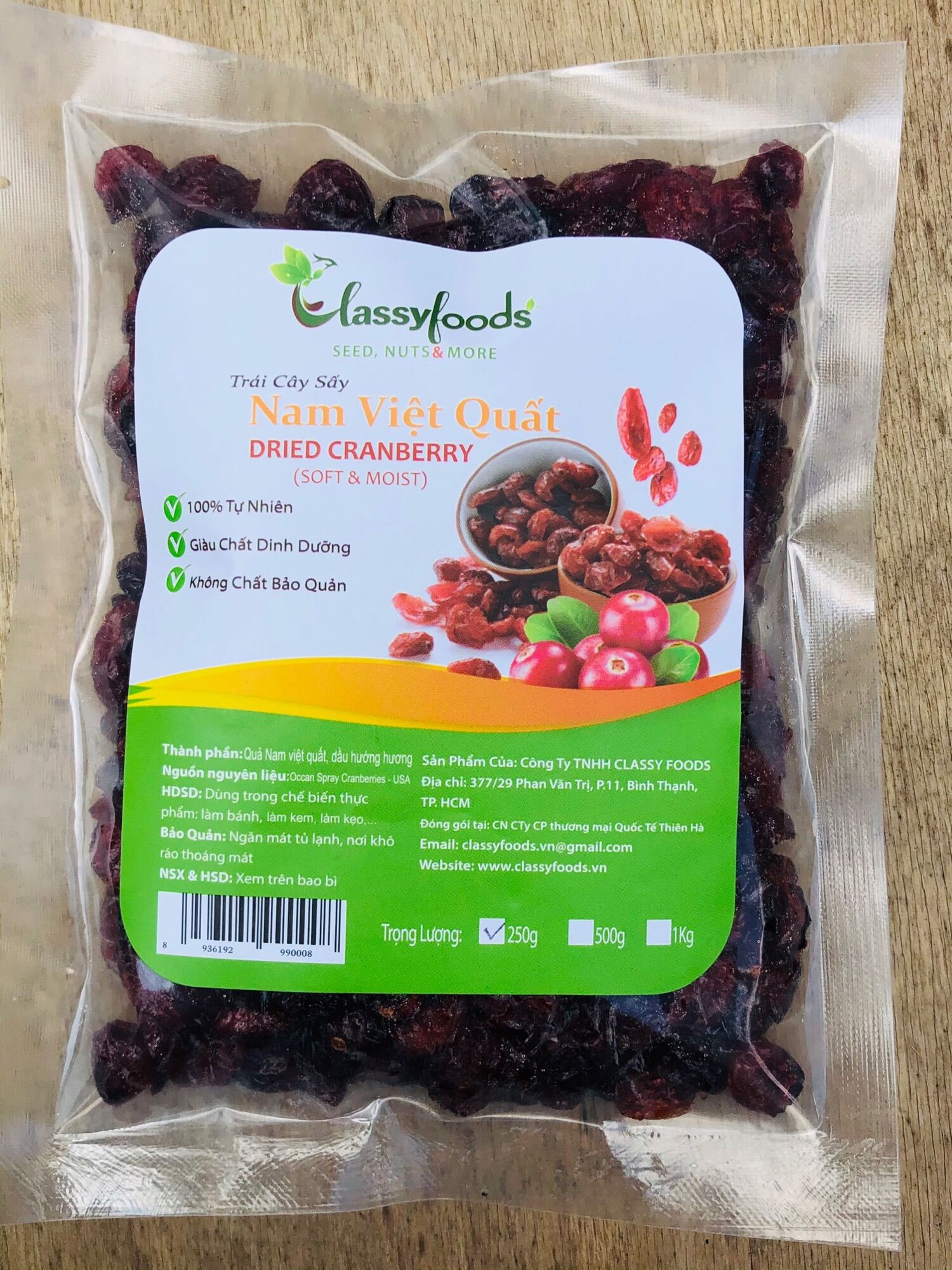 Nam việt quất sấy dẻo 1kg