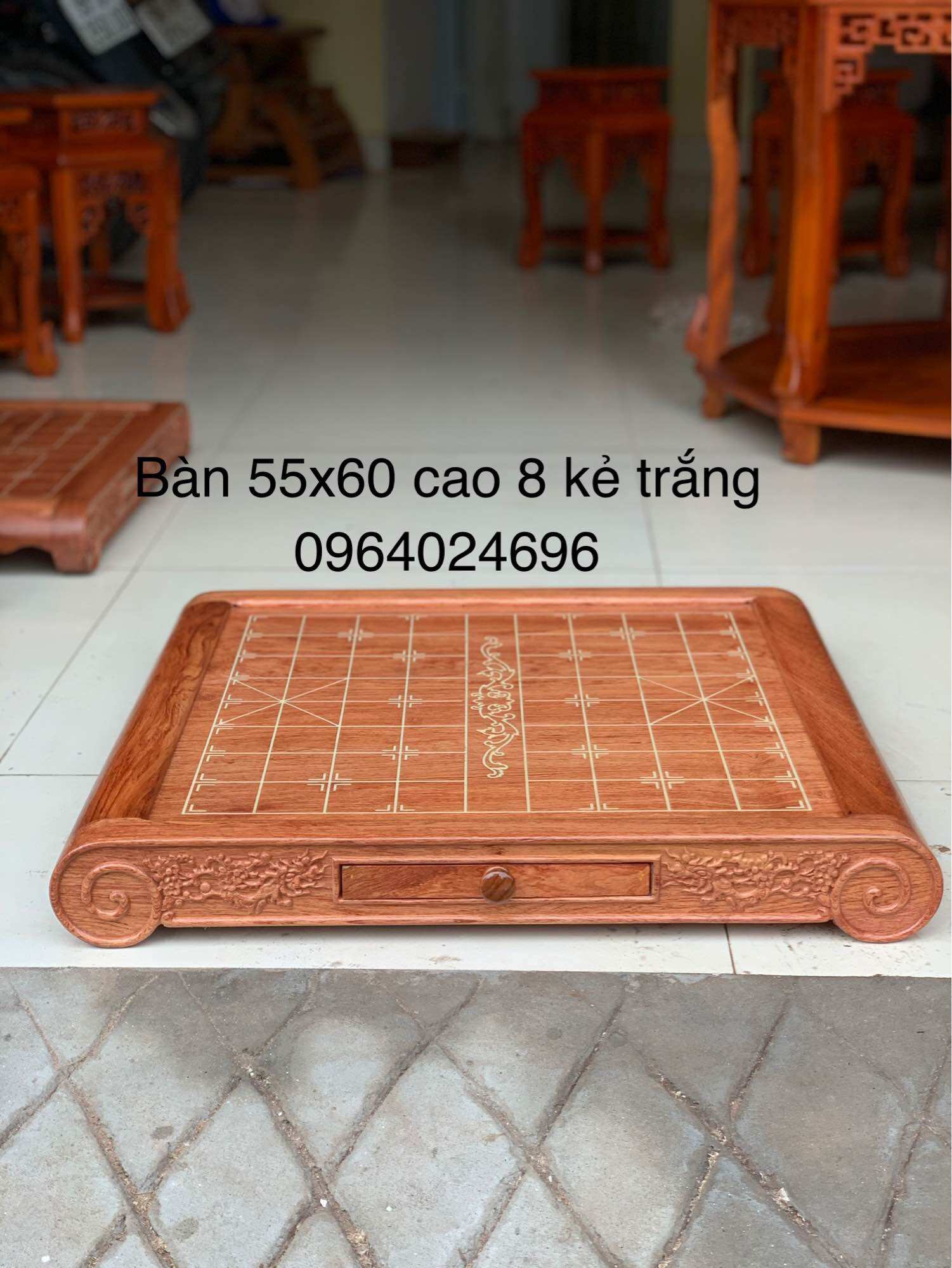 bàn cờ tướng gỗ hương đá