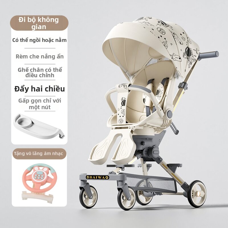 Birectional Adjustable Baby Stroller Lightweight High-View - 4