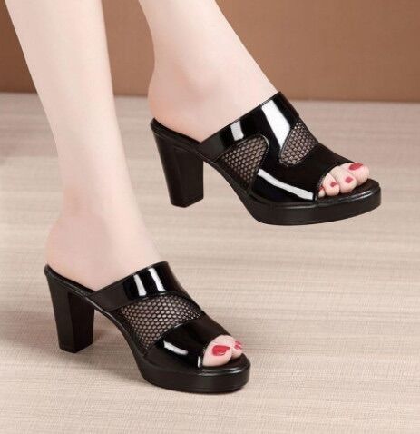 Dép cao gót phối lưới gpshop 5p 11@&&