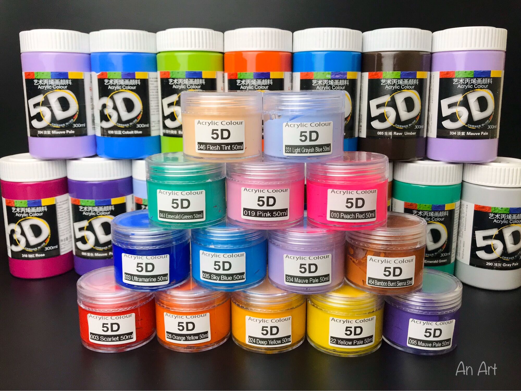 Màu Acrylic 3D - 5D Chiết Lọ 50ml - Bảng Màu 1