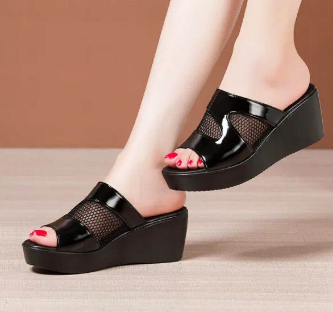 Dép đế xuồng phối lưới cao cấp