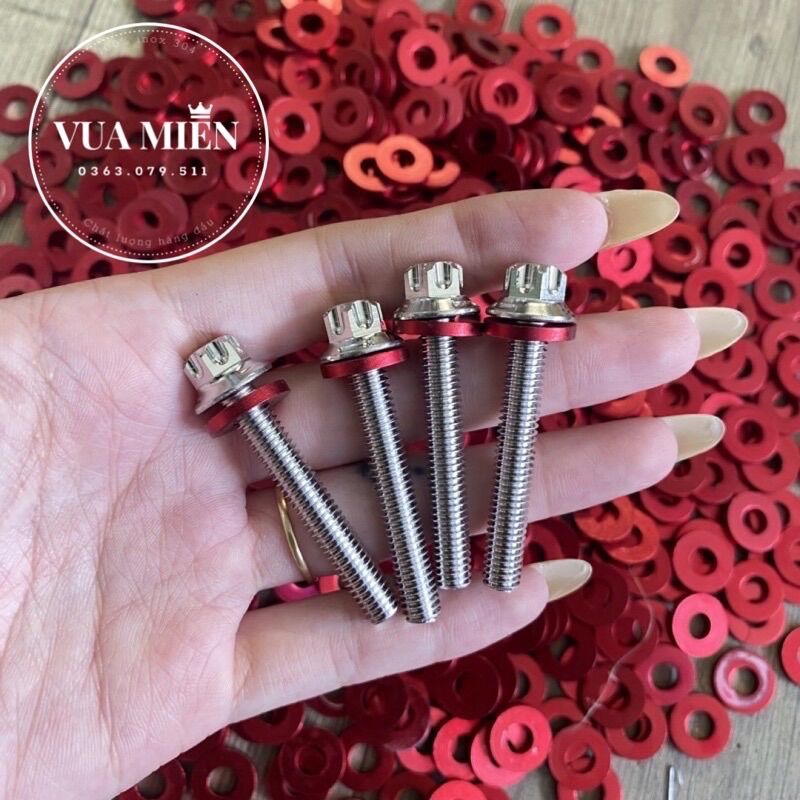 Long đền nhôm 6li chuyên gắn lốc máy tất cả các dòng xe