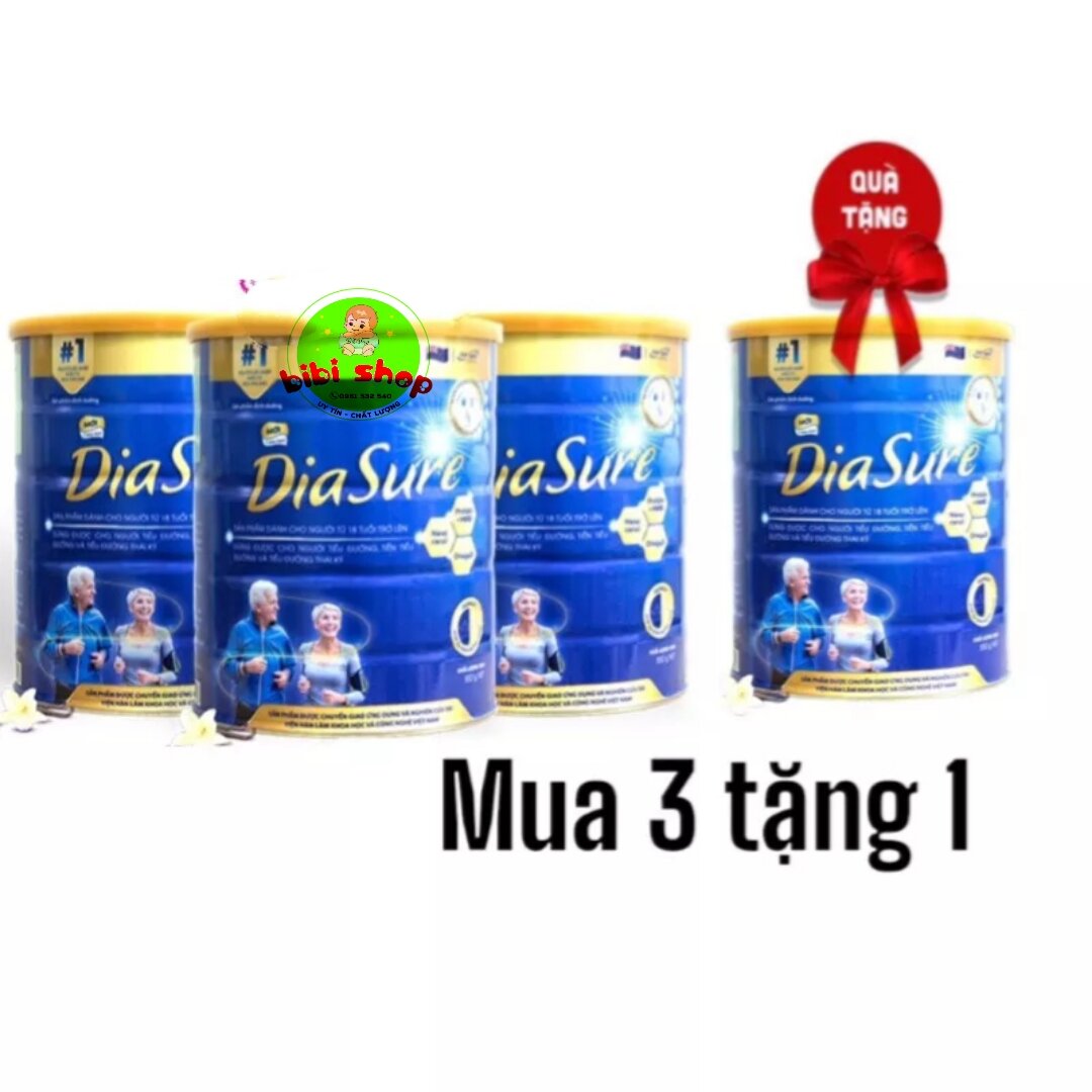 Sữa diasure mua 3 tặng 1 lon sữa tiểu đường diasure mẫu mới