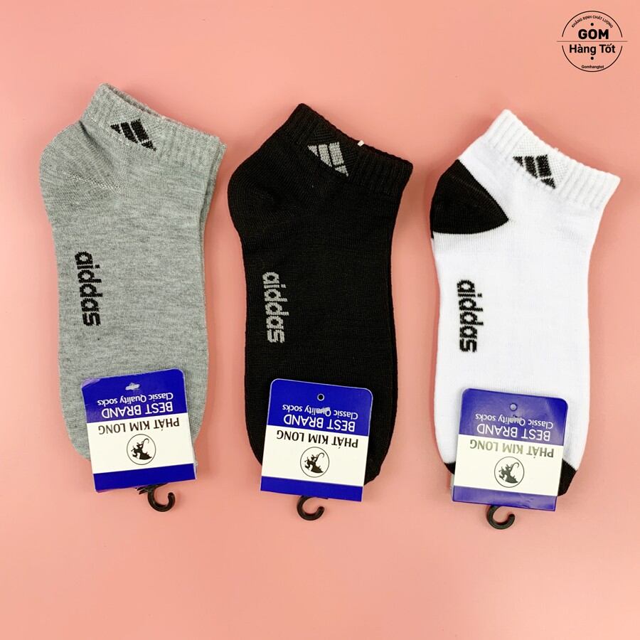 Vớ Nam Hiệu Adidas có ba màu ,vớ chân cổ ngắn