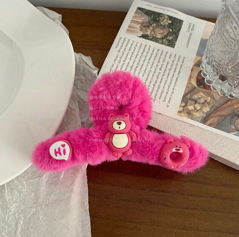 KẸP TÓC CÀNG CUA BÔNG GẤU DÂU LOTSO