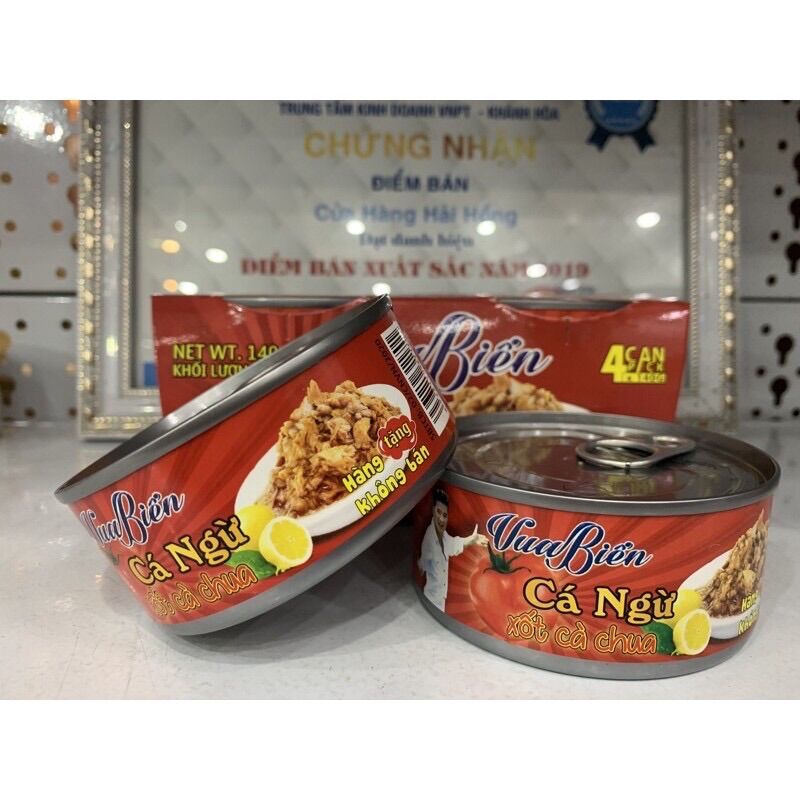 Đồ hộp cá ngừ sốt cà chua Vua Biển hộp 140gram