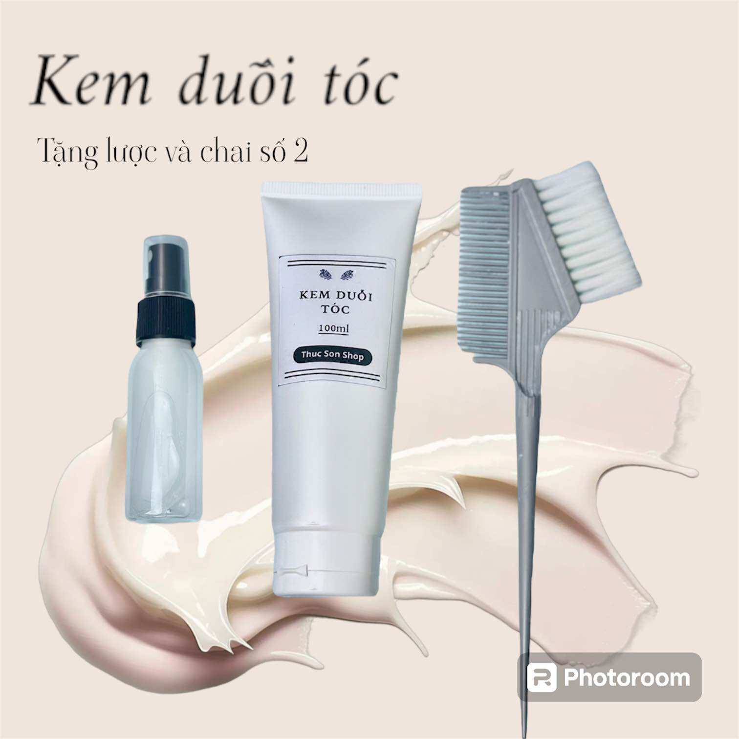 Kem Duỗi Tóc Xoăn tặng lược