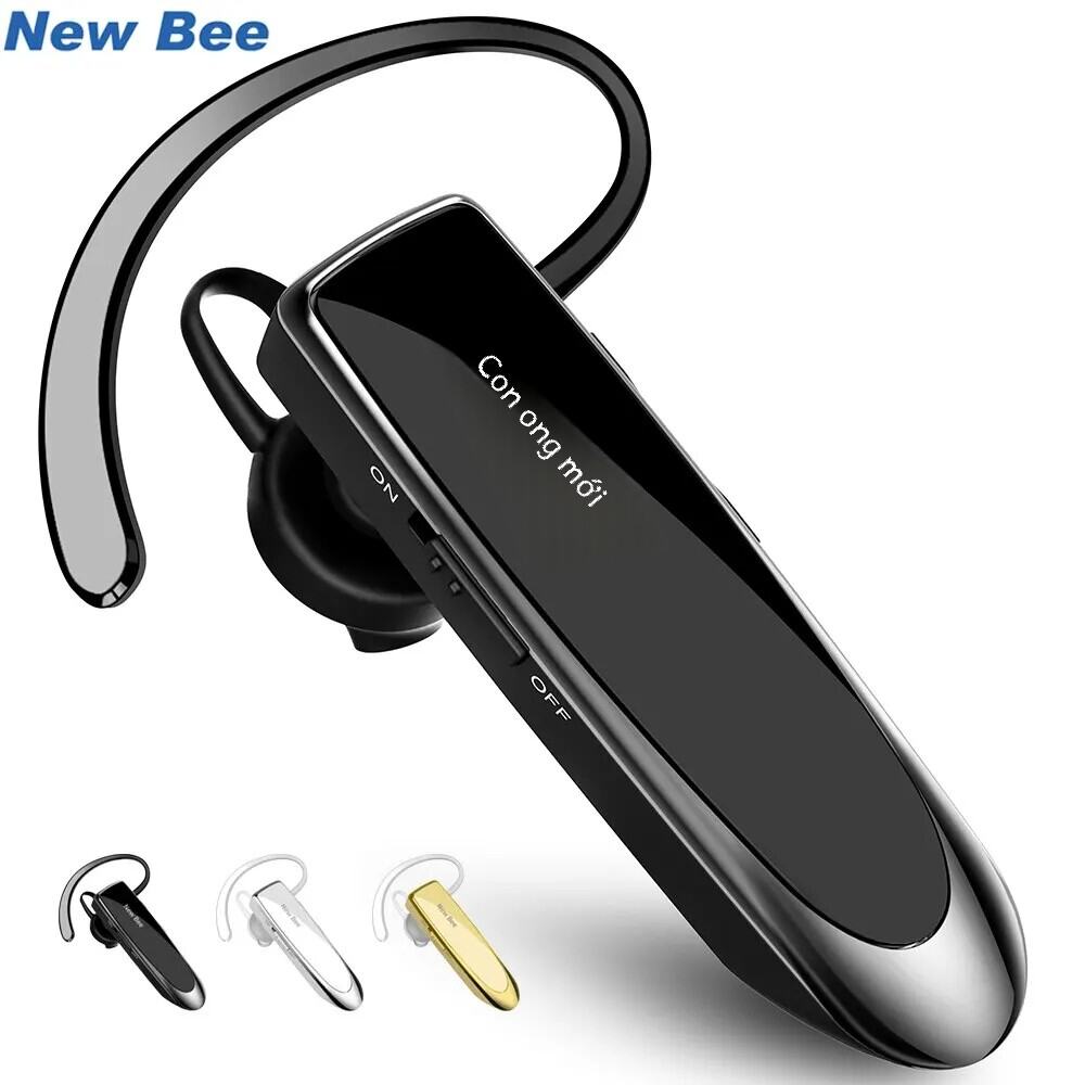 New Bee B41 Không Dây Bluetooth 5.0 Tai Nghe Hands-Free Mini Tai Nghe 22H Âm Nhạc Chơi Tai Nghe Với CVC 6.0 Mic Cho Iphones