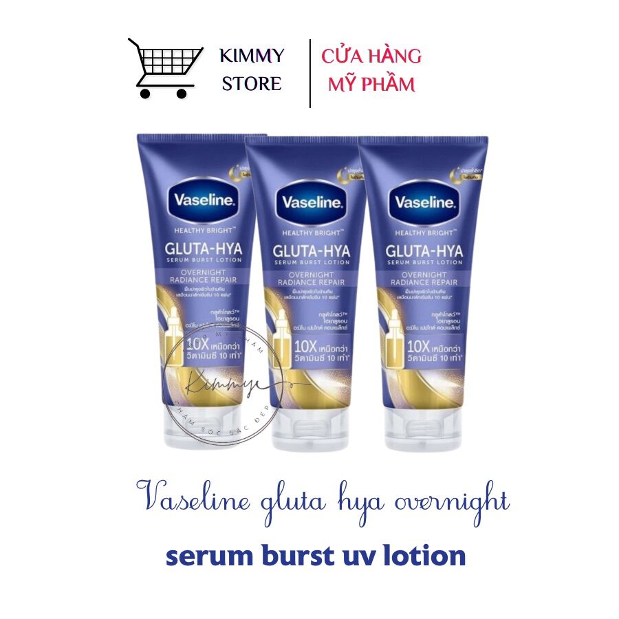 Combo VASELINE GLUTA HYA 10X ngày đêm + viên alpha arbutin 3Plus