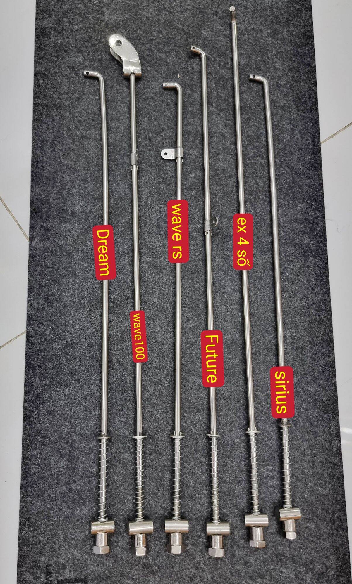 Đũa thắng inox 304 hàng sáng bóng gắn nhiều dòng xe
