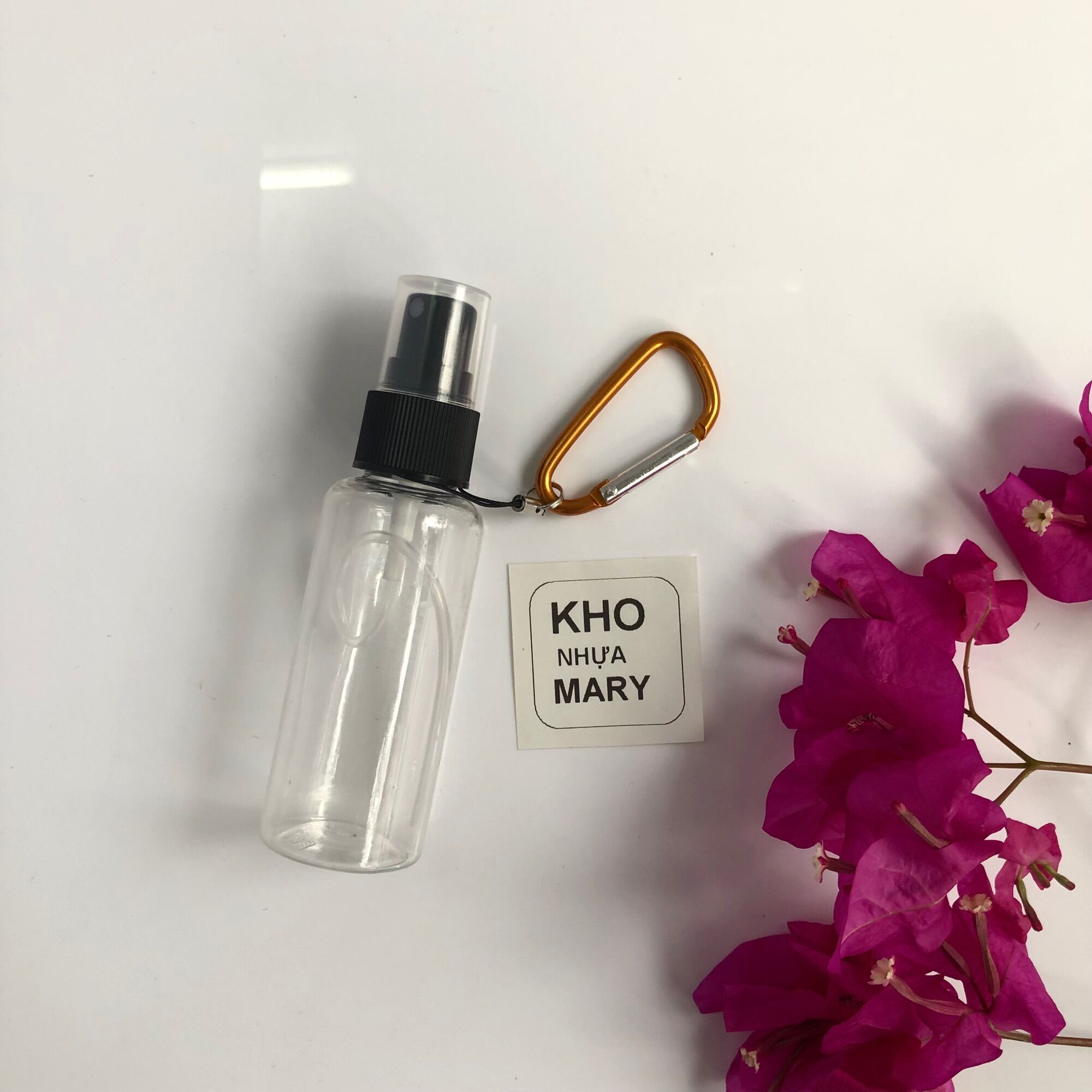 Bình xịt khuẩn móc khoá nhỏ 100ml/ 60ml/ 50ml/ 30ml - Móc khoá chai xịt cồn trong suốt/ nâu / Xanh  xịt phun sương , xịt nước rửa tay - Móc treo chìa khoá , treo balo