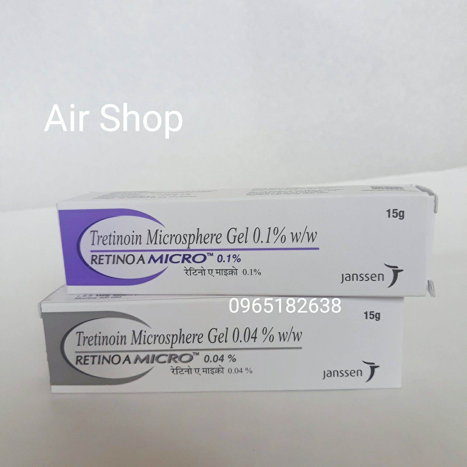 Tretinoin Microsphere Retino A 0.04% 0.1% - Gel Hỗ Trợ Giảm Mụn Trẻ Hóa Da