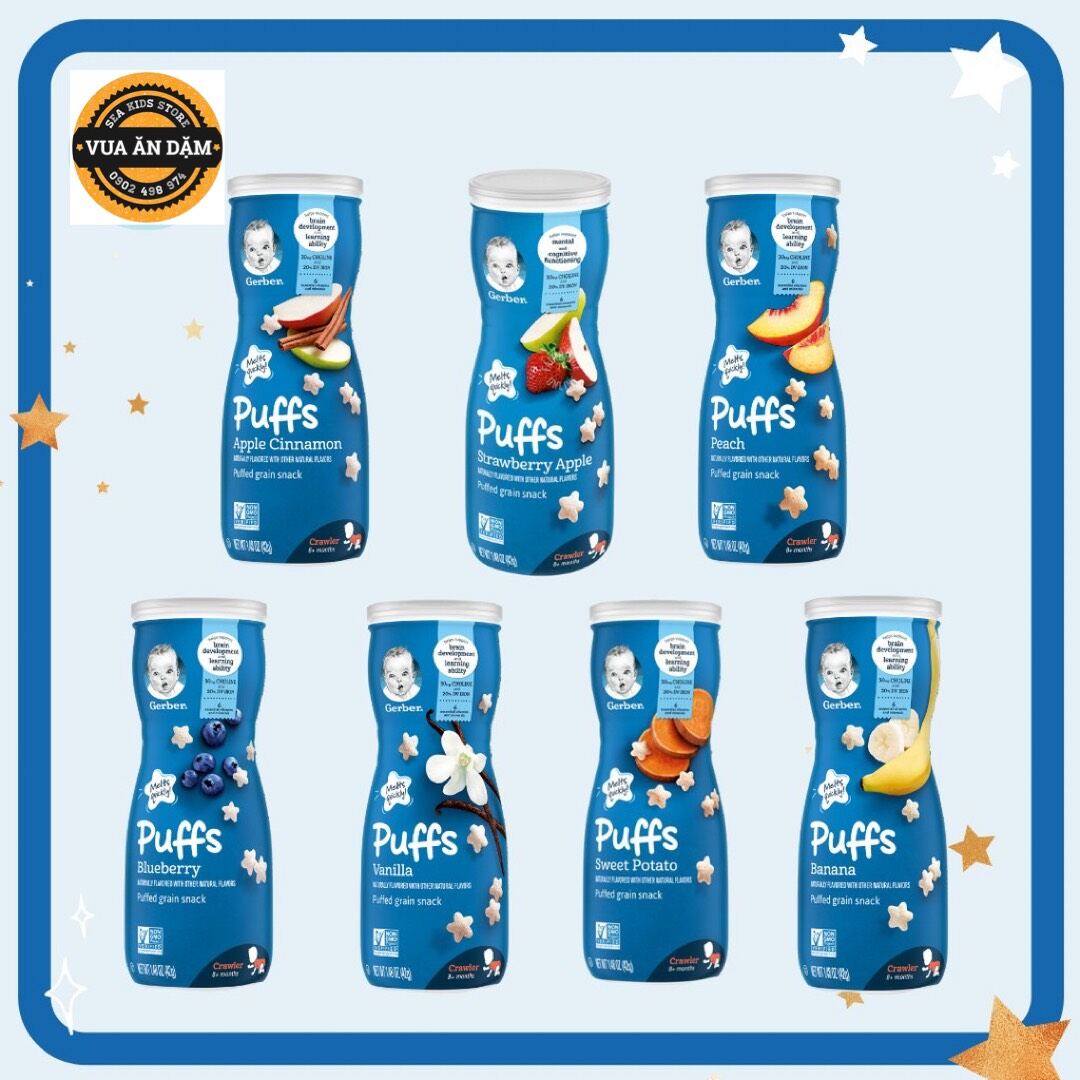 Bánh ăn dặm hình ngôi sao GERBER cho bé từ 8m