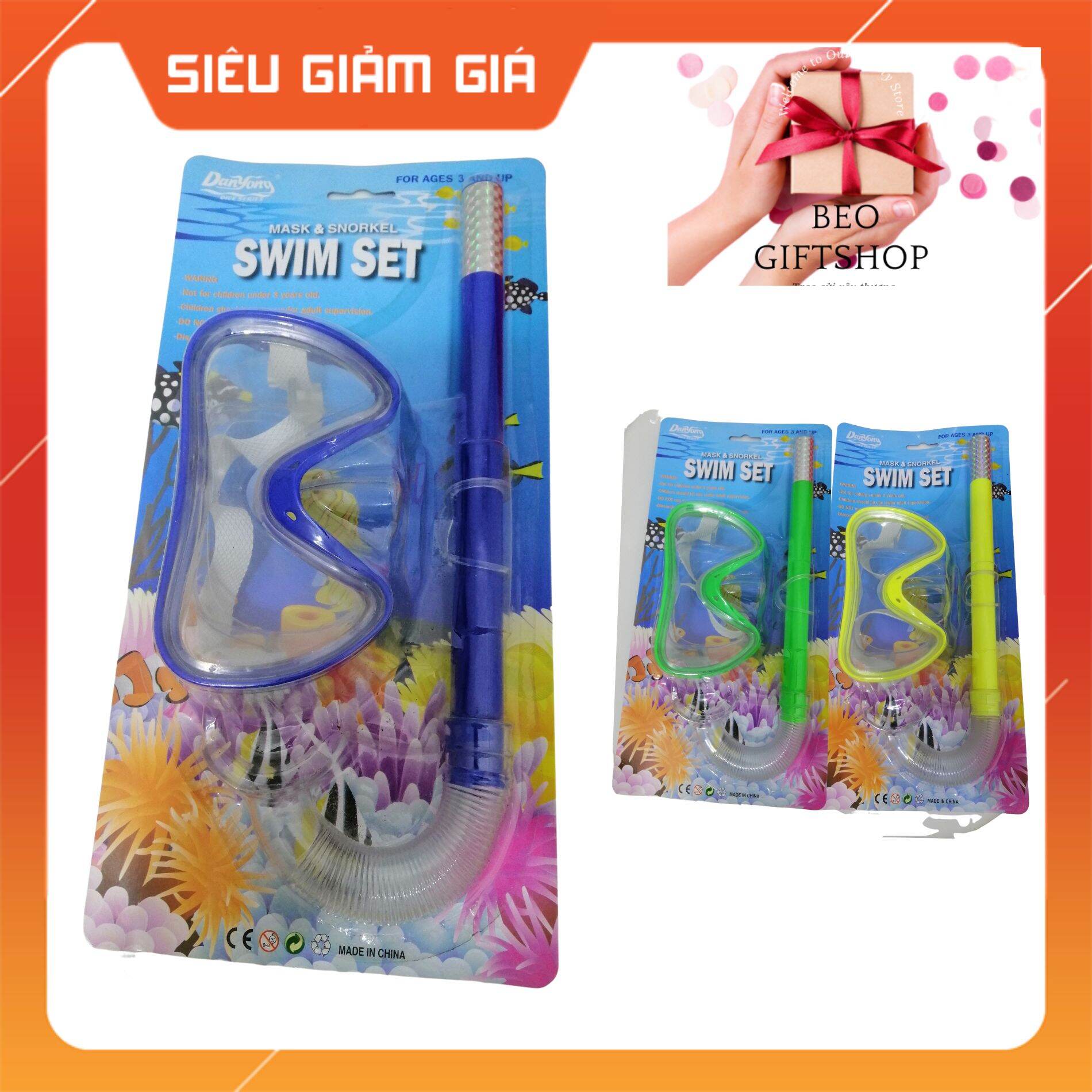 Kính bơi. kính lặn kèm ống thở
