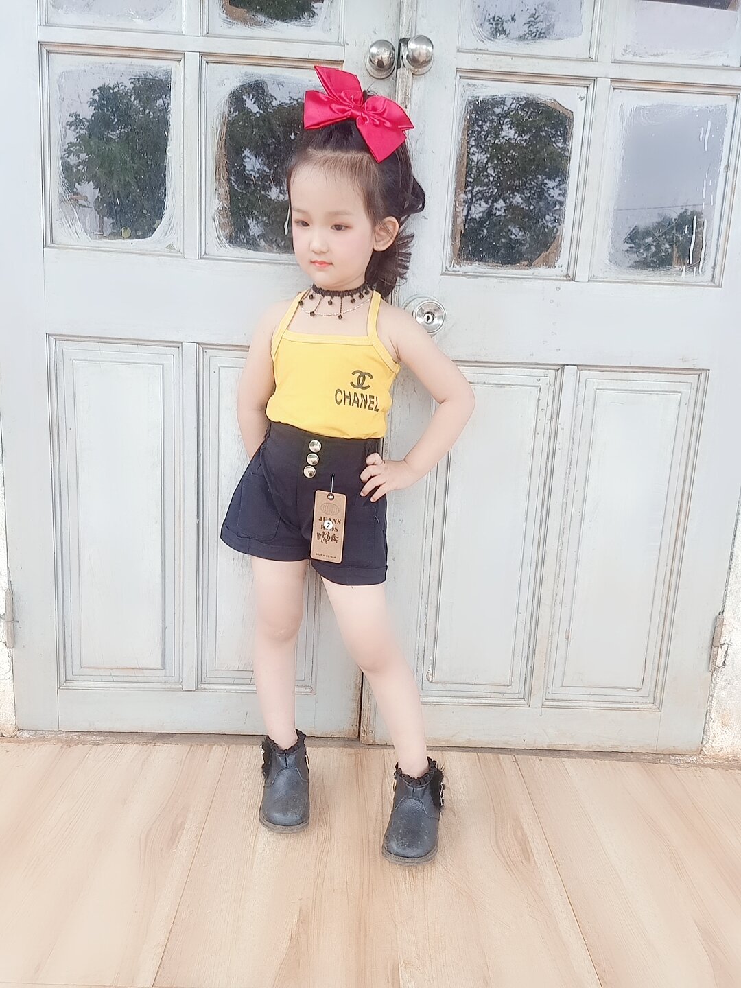 Quần kaki đùi cho bé gái (7-13kg)