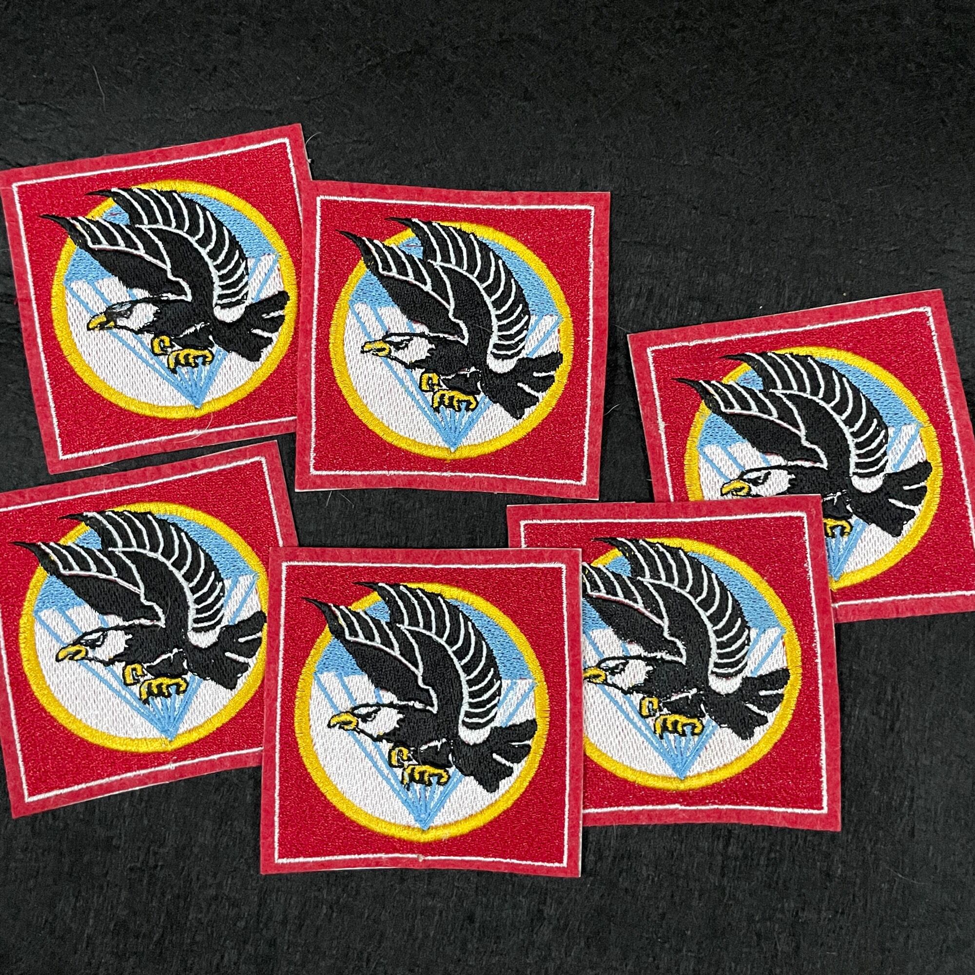 Miếng dán ủi quần áo phong cách quân đội dù, patch thêu dán ủi quân sự