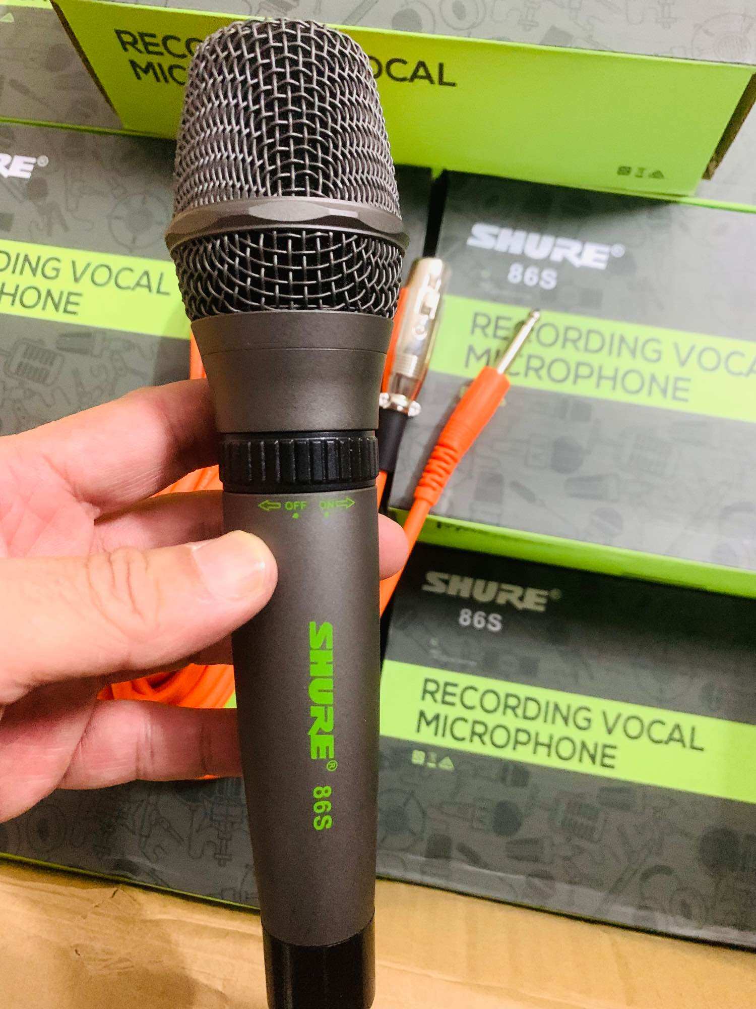 Mic shure 86 s mic cao cấp chống hú, hát nhẹ