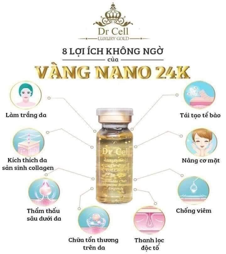 MỘT LỌ TẾ BÀO GỐC DR CELL PHỤC HỒI DA SAU TÁI TẠO, TĂNG SINH COLLAGEN, NÂNG CƠ TRẺ HÓA CHO DA CHẮC KHỎE LỌ 10ML