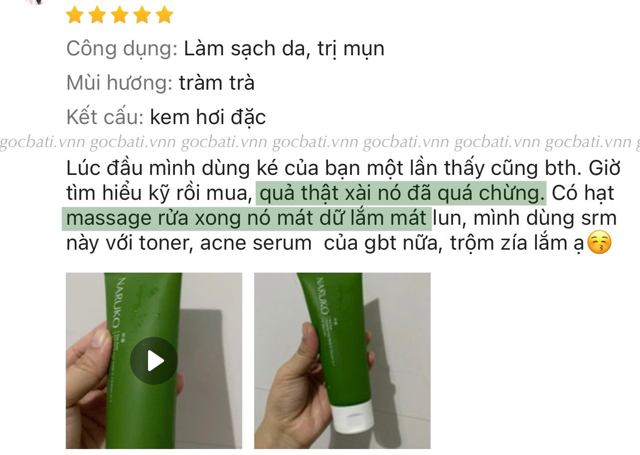 SỮA RỬA MẶT NARUKO