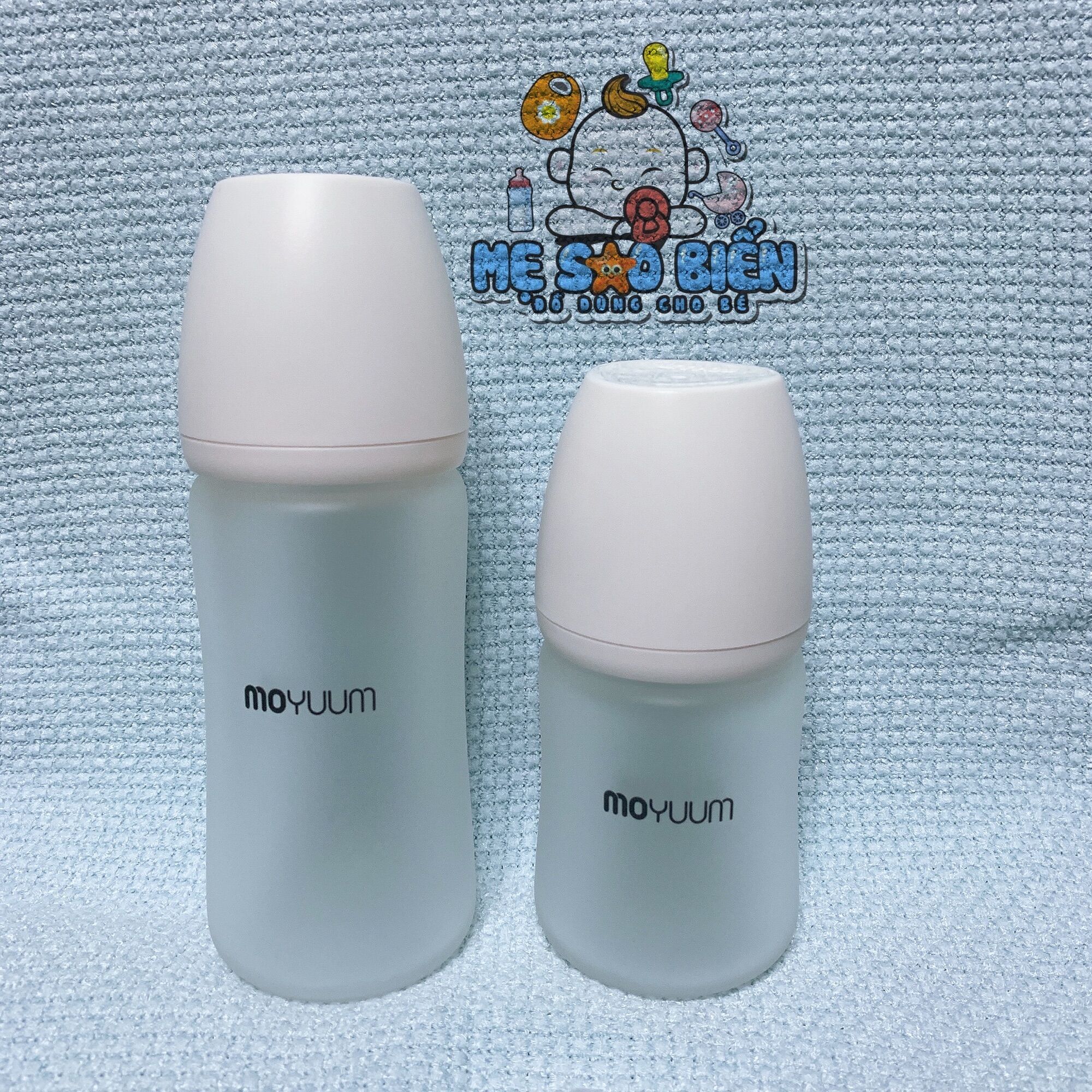 (Chính hãng - Fullbox) Bình sữa Moyuum thủy tinh tráng silicon 150ml/ 240ml