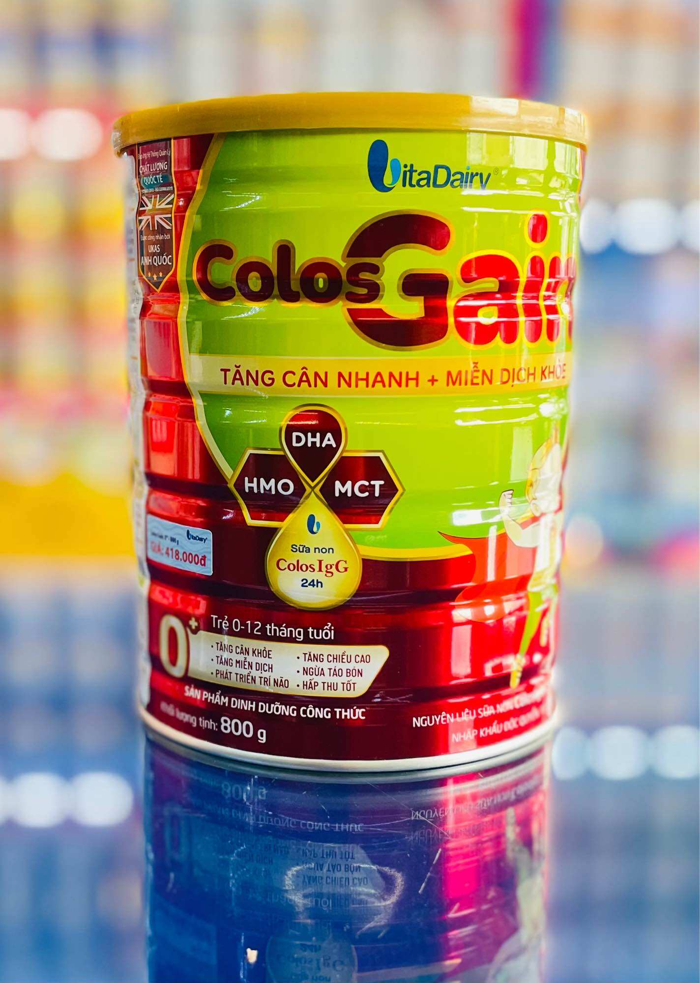 Sữa bột Vitadairy Colos Gain 0+ (800g)
