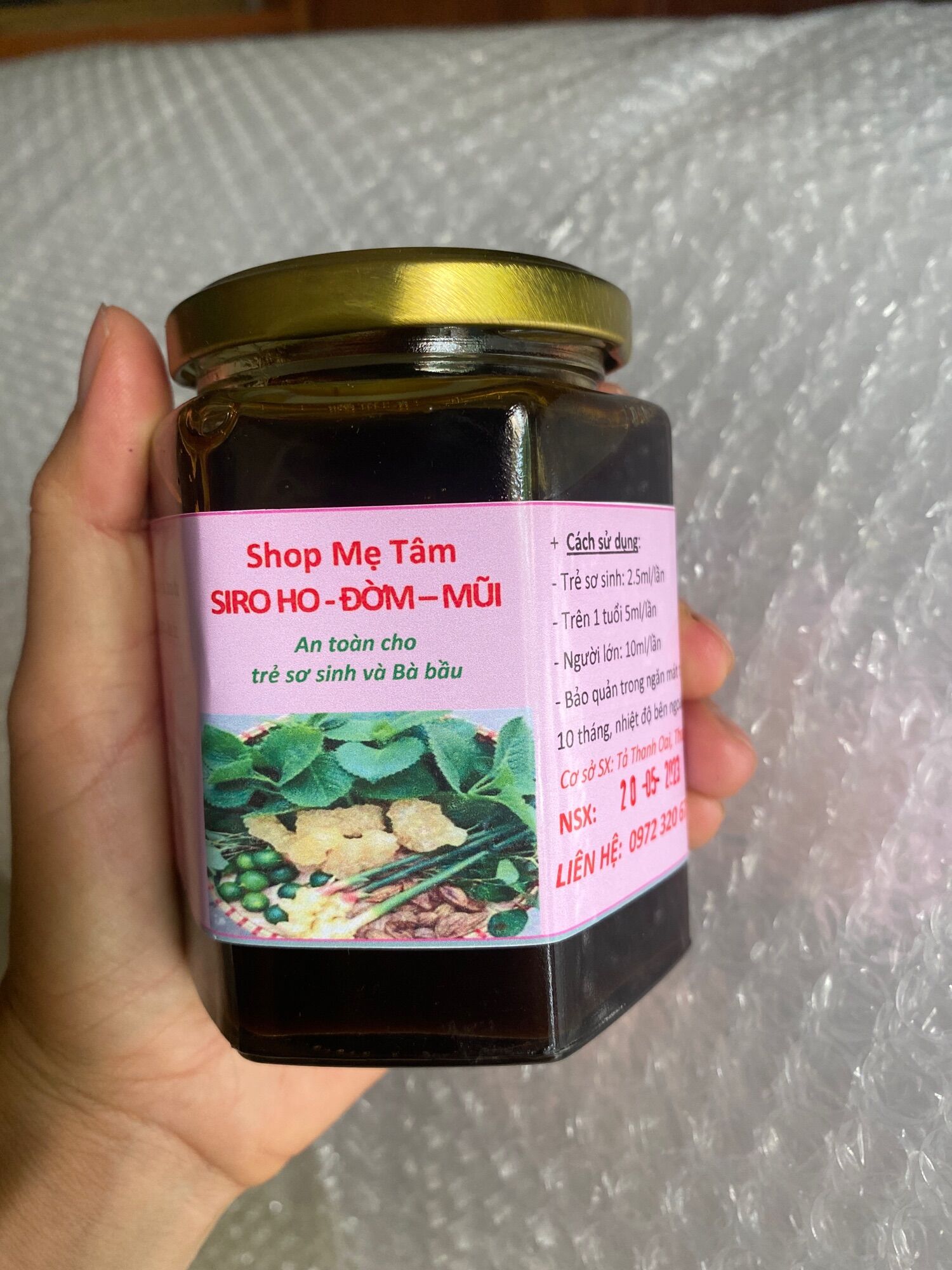 Siro Húng chanh nhà làm