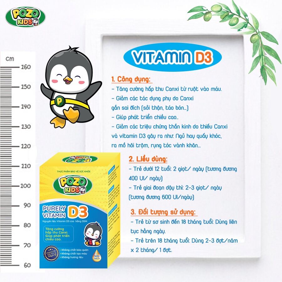 Vitamin D3 Tinh Khiết Pozo Kids Nguyên Liệu Nhập Khẩu Châu Âu thumbnail